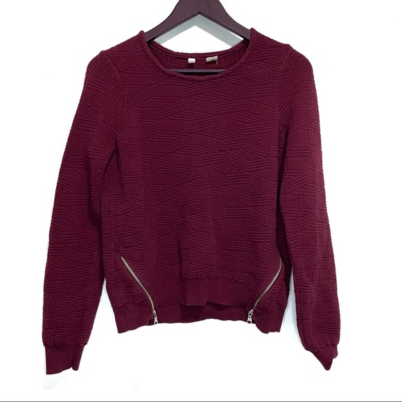 Anthropologie Sweaters - Anthropologie Moth Textured Zippered Sweater Sweatshirt